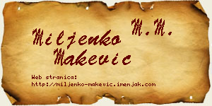 Miljenko Makević vizit kartica